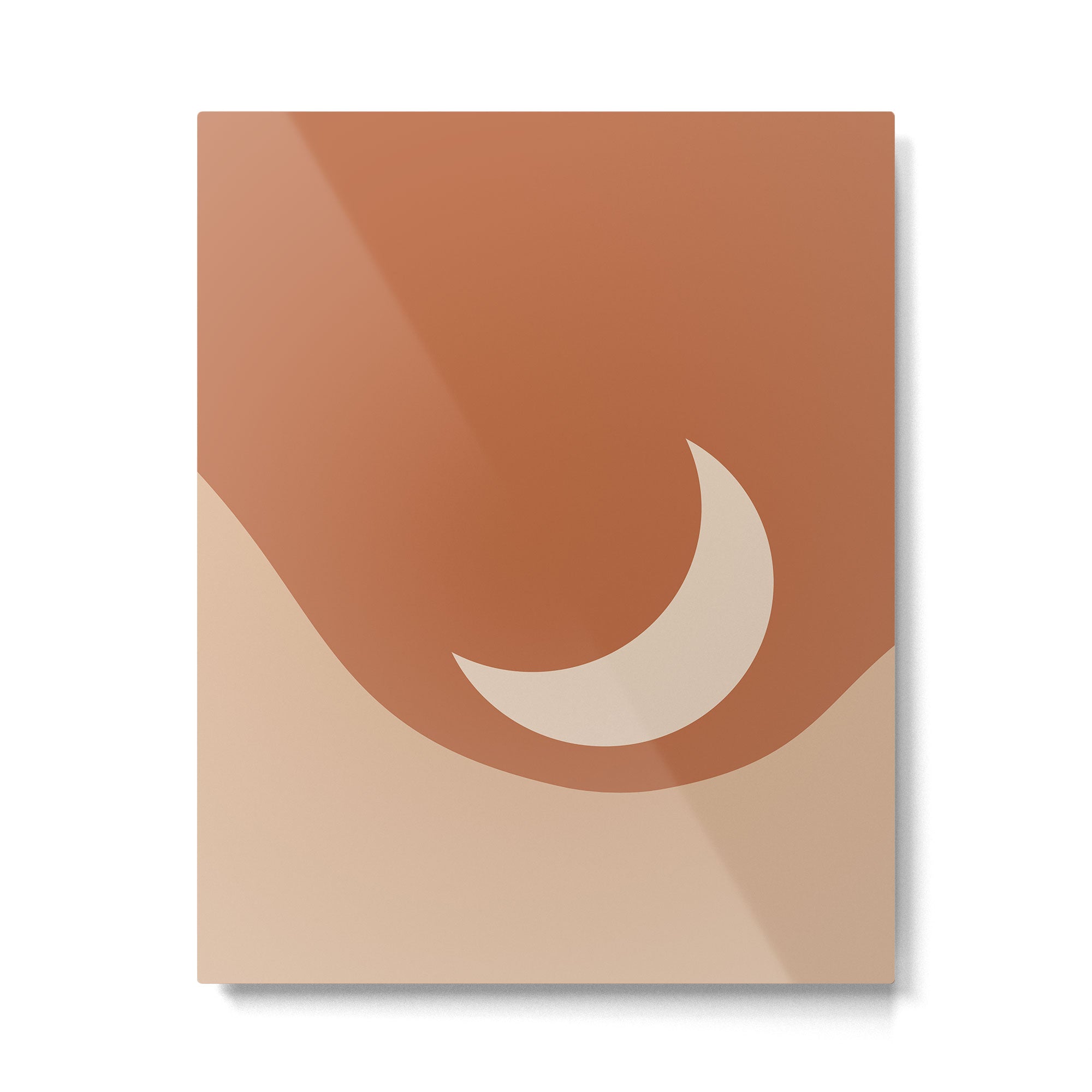 Moonrise Minimalism - Orange Metal Print Gallery Image 6