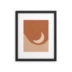 Moonrise Minimalism - Orange Framed Art Print Gallery Image 6