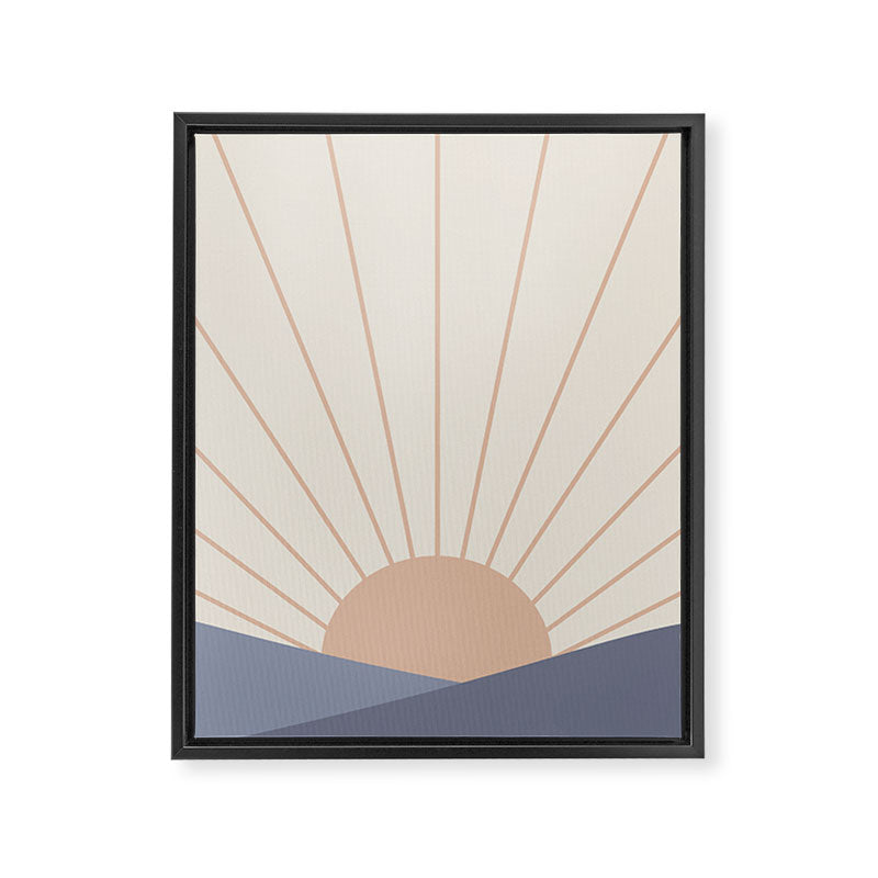 Morning Light - Blue Framed Canvas Print Gallery Image 8