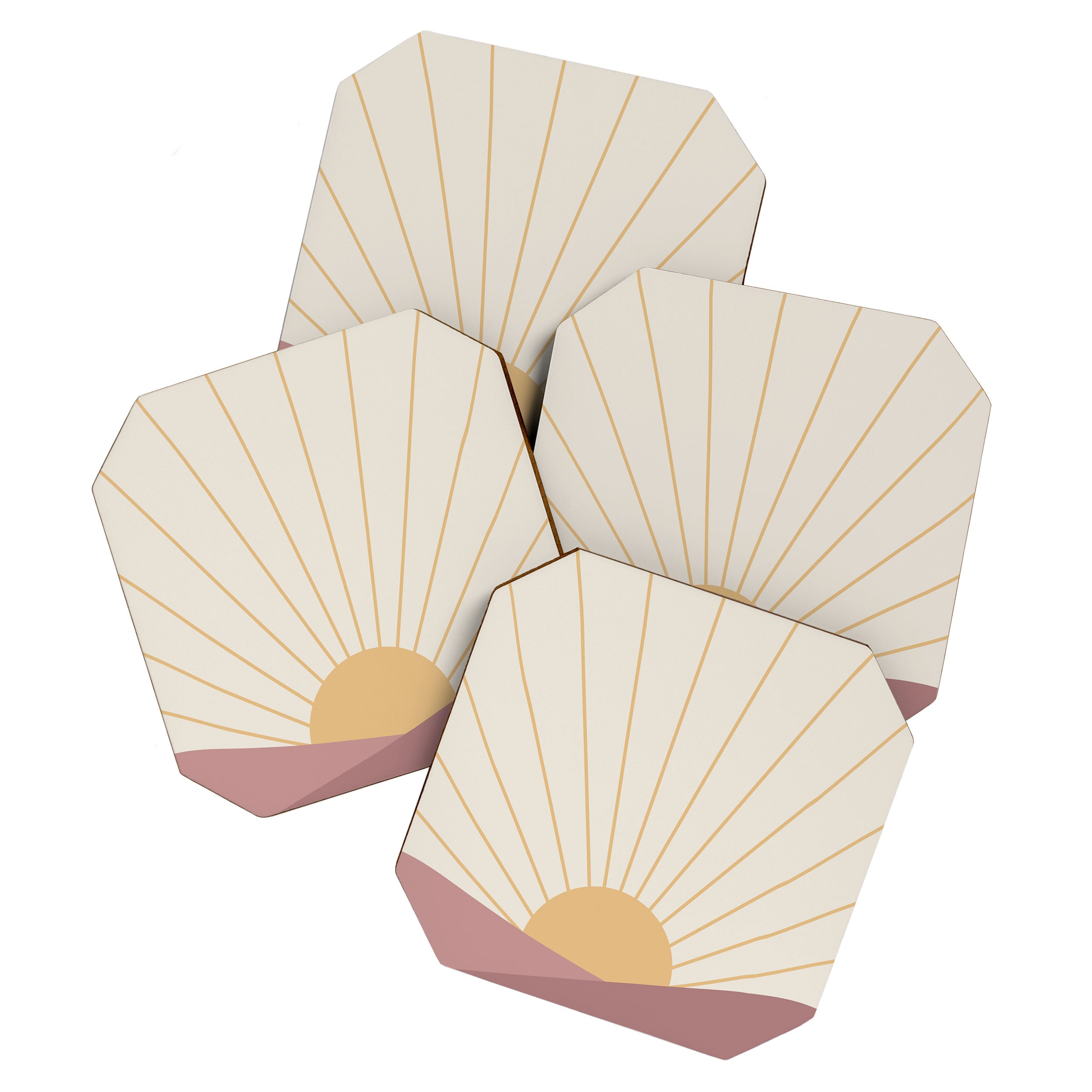 Morning Light - Pink Coaster Gallery Image 1