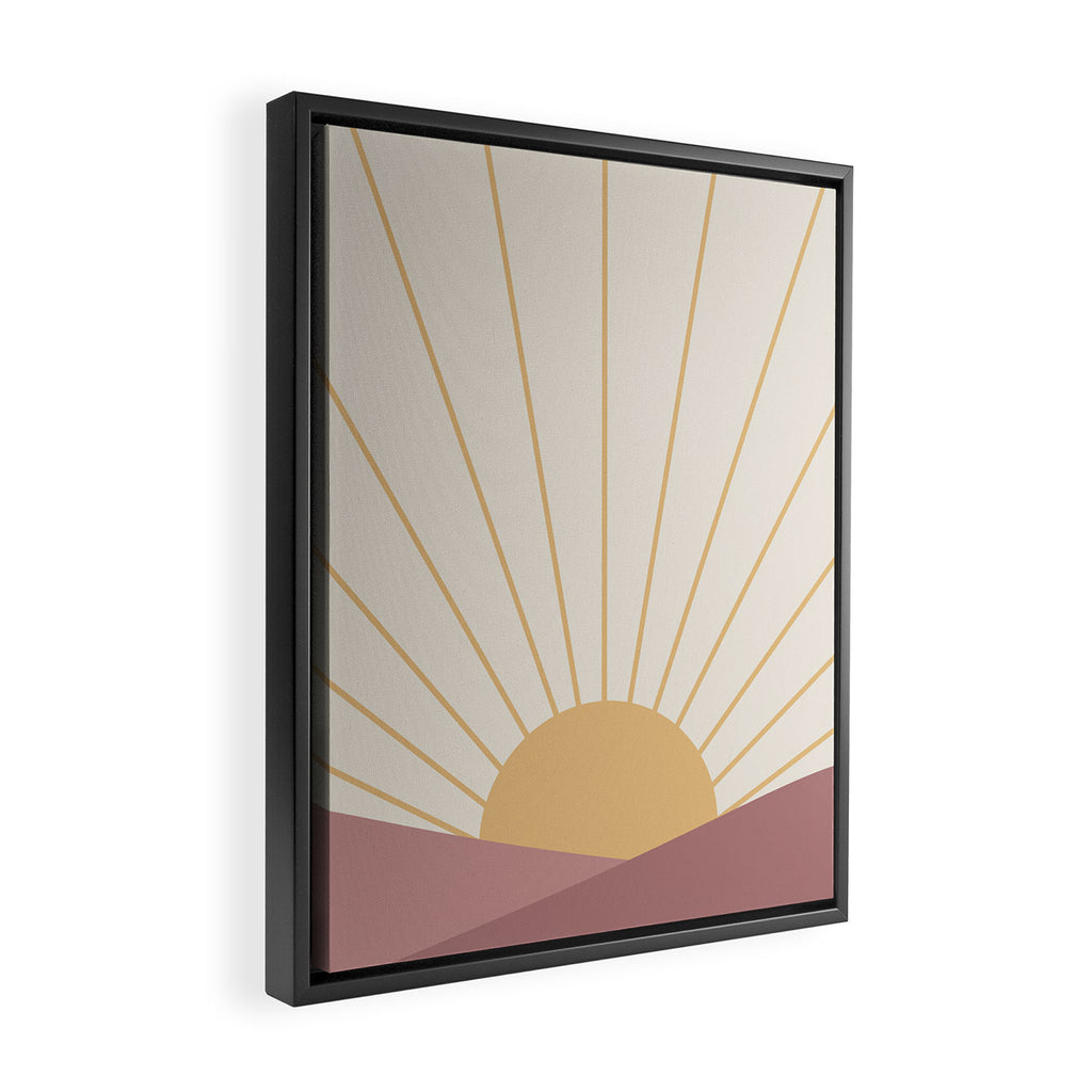 Morning Light - Pink Framed Canvas Print Gallery Image 2
