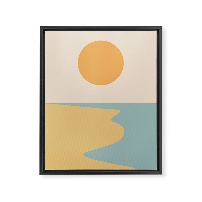 Ocean Sunset Sunrise II Framed Canvas Print Gallery Image 1