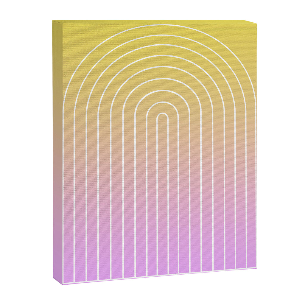 Ombre Arch IV Pink Yellow Sunrise Gradient Modern Geometric Lines Canvas Print Gallery Image 6