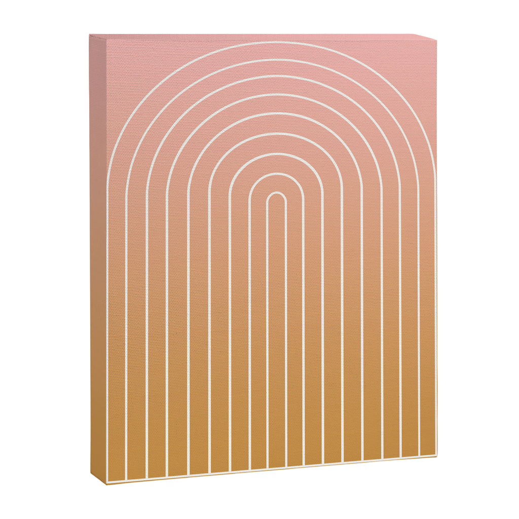 Ombre Arch XIII Pastel Sunset Gradient Modern Geometric Lines Canvas Print Gallery Image 6