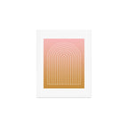 Ombre Arch XIII Pastel Sunset Gradient Modern Geometric Lines Art Print Gallery Image 1