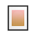 Ombre Arch XIII Pastel Sunset Gradient Modern Geometric Lines Framed Art Print Gallery Image 5