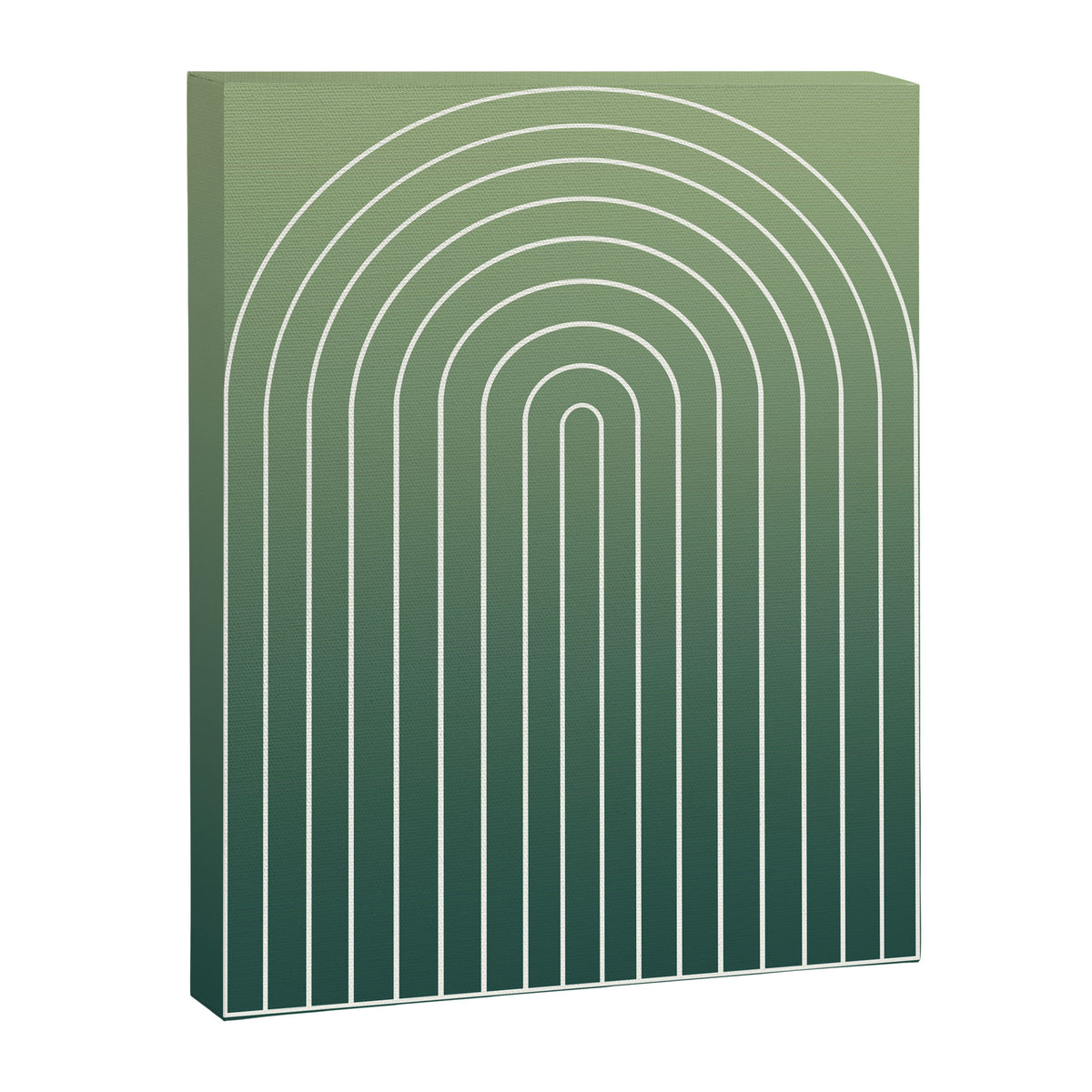 Ombre Arch XIV Green Gradient Modern Geometric Lines Canvas Print Gallery Image 6