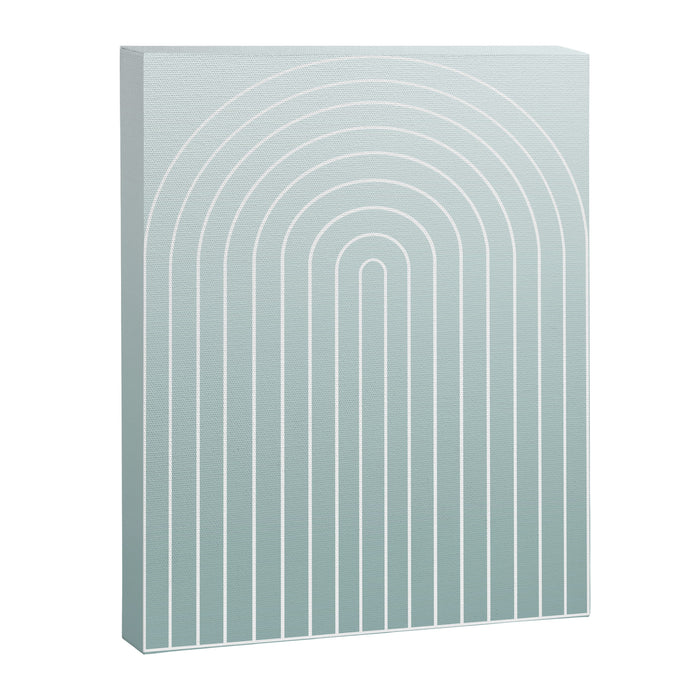 Ombre Arch XVII Natural Teal Gradient Modern Geometric Lines Canvas Print Gallery Image 1