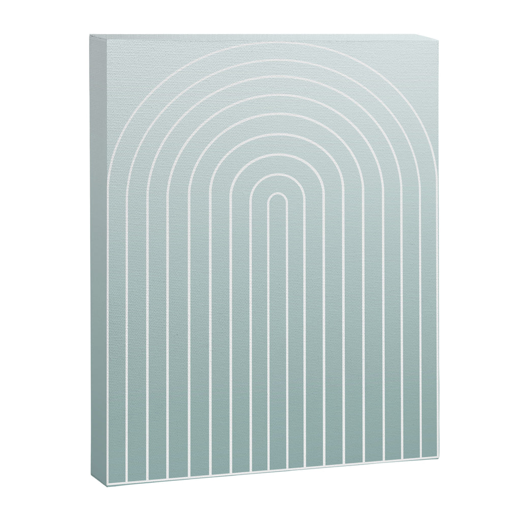 Ombre Arch XVII Natural Teal Gradient Modern Geometric Lines Canvas Print Gallery Image 6