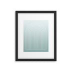 Ombre Arch XVII Natural Teal Gradient Modern Geometric Lines Framed Art Print Gallery Image 5