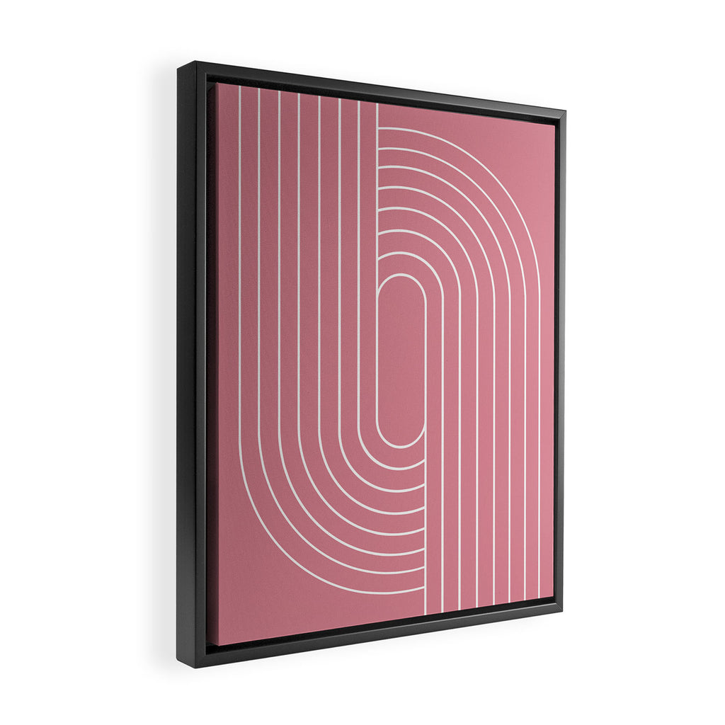 Oval Lines Abstract VI Framed Canvas Print Gallery Image 2