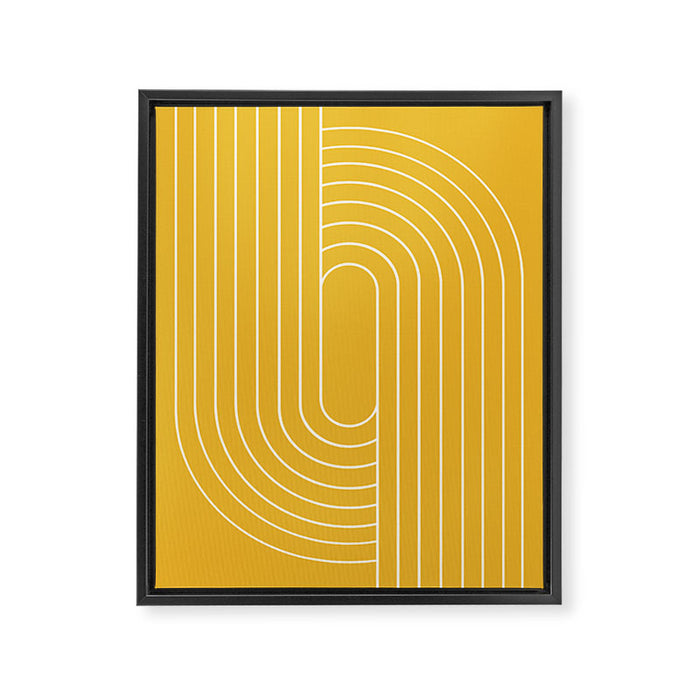 Oval Lines Abstract VII Framed Canvas Print Gallery Image 1