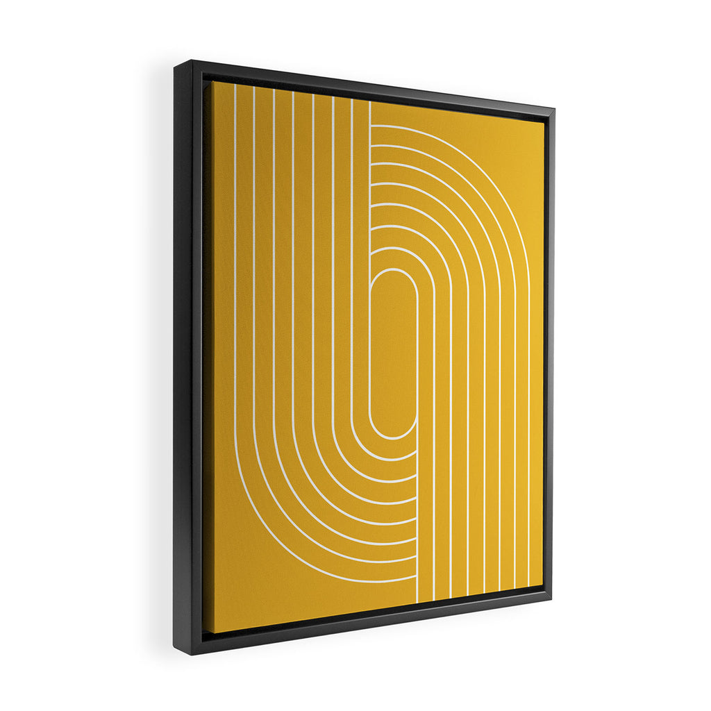 Oval Lines Abstract VII Framed Canvas Print Gallery Image 2
