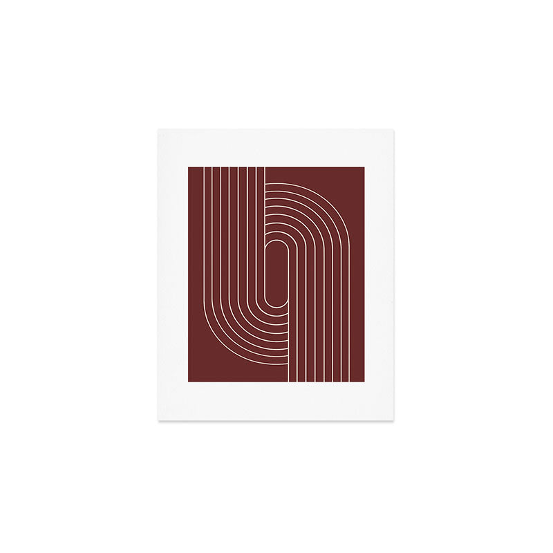 Oval Lines Abstract X Art Print Gallery Image 1