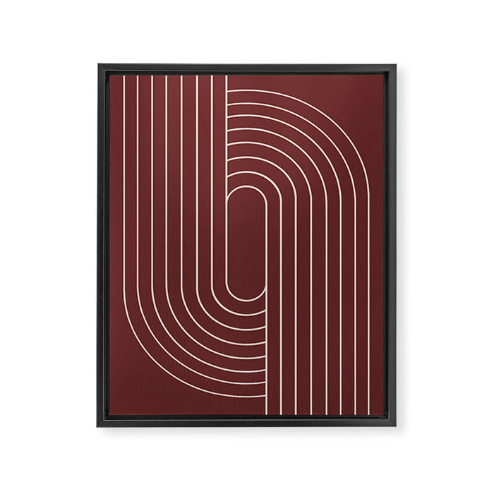 Oval Lines Abstract X Framed Canvas Print Gallery Image 1