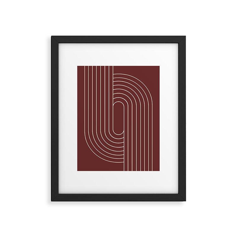Oval Lines Abstract X Framed Art Print Gallery Image 5