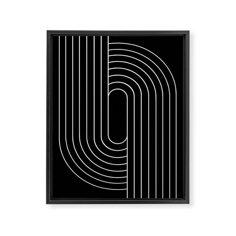 Oval Lines Abstract XIII Framed Canvas Print Gallery Image 6