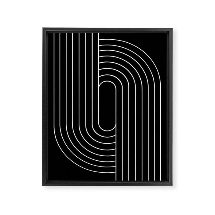 Oval Lines Abstract XIII Framed Canvas Print Gallery Image 1
