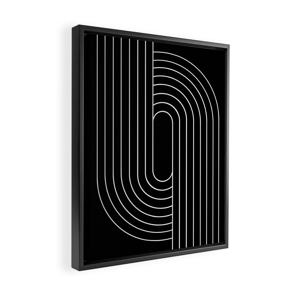 Oval Lines Abstract XIII Framed Canvas Print Gallery Image 2