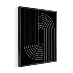 Oval Lines Abstract XIII Framed Canvas Print Gallery Image 2