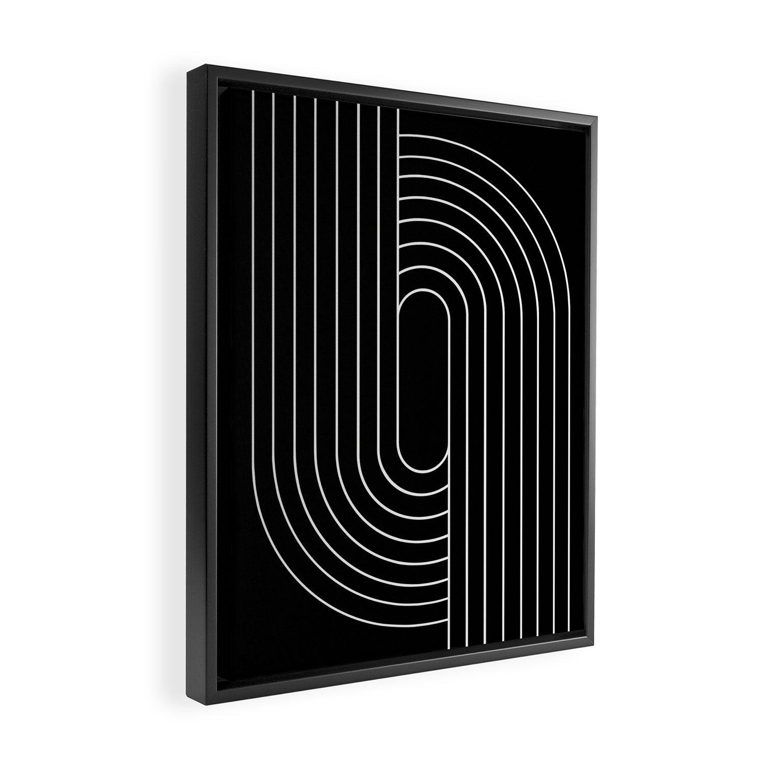 Oval Lines Abstract XIII Framed Canvas Print Gallery Image 2