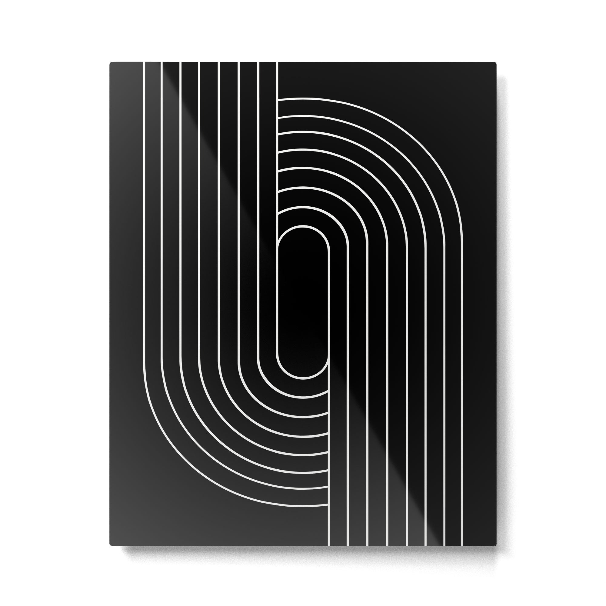 Oval Lines Abstract XIII Metal Print Gallery Image 4