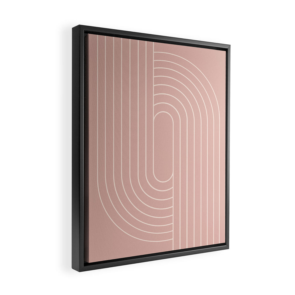 Oval Lines Abstract XXIII Framed Canvas Print Gallery Image 2