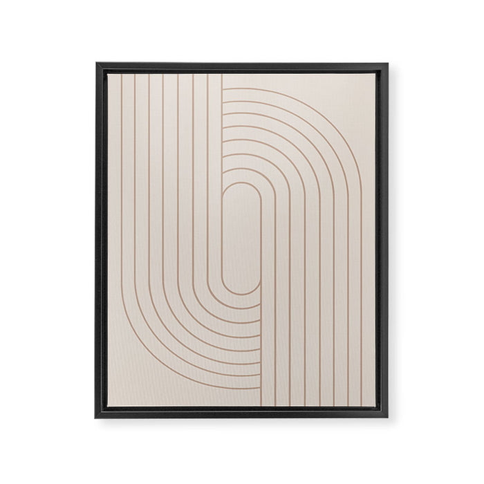 Oval Lines Abstract XXIX Framed Canvas Print Gallery Image 1