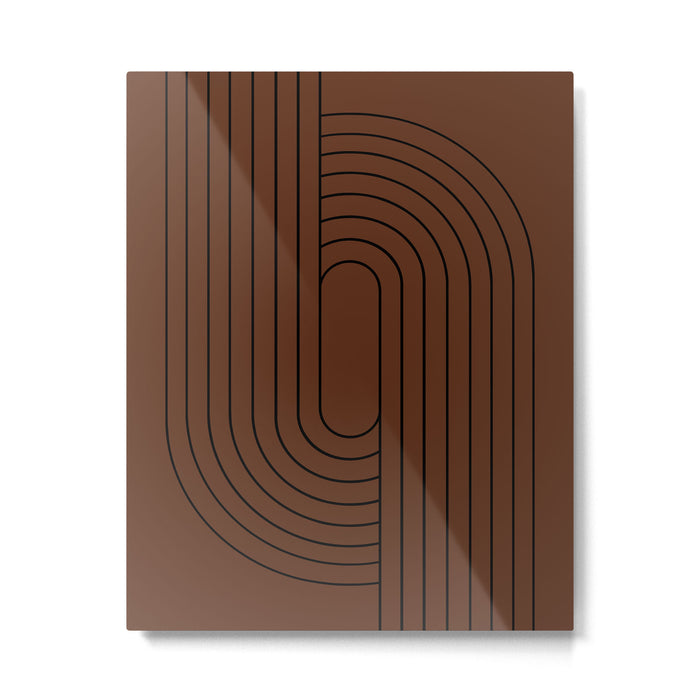 Oval Lines Abstract XXVI Metal Print Gallery Image 1