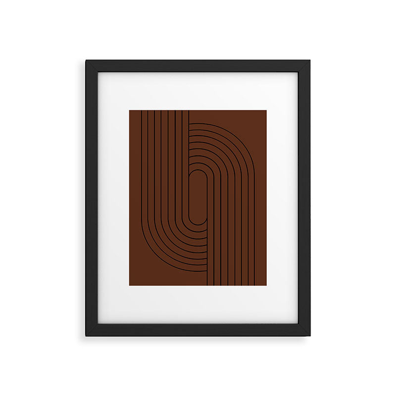 Oval Lines Abstract XXVI Framed Art Print Gallery Image 5