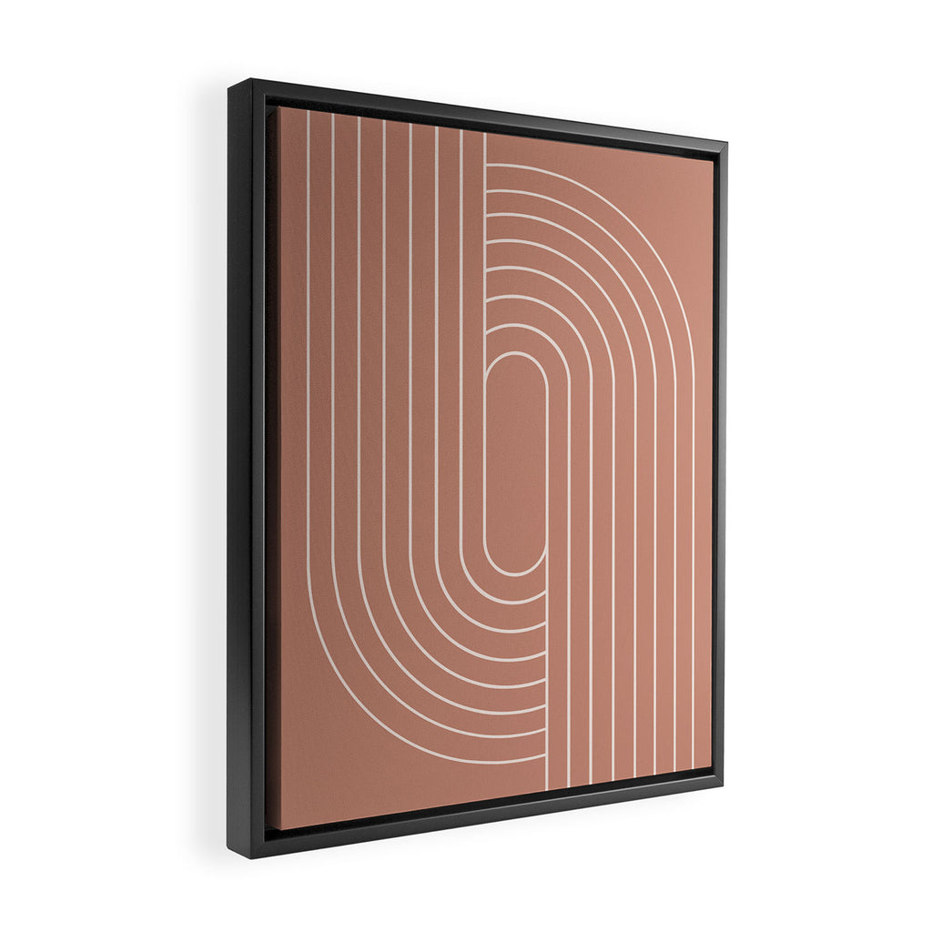 Oval Lines Abstract XXXI Framed Canvas Print Gallery Image 2