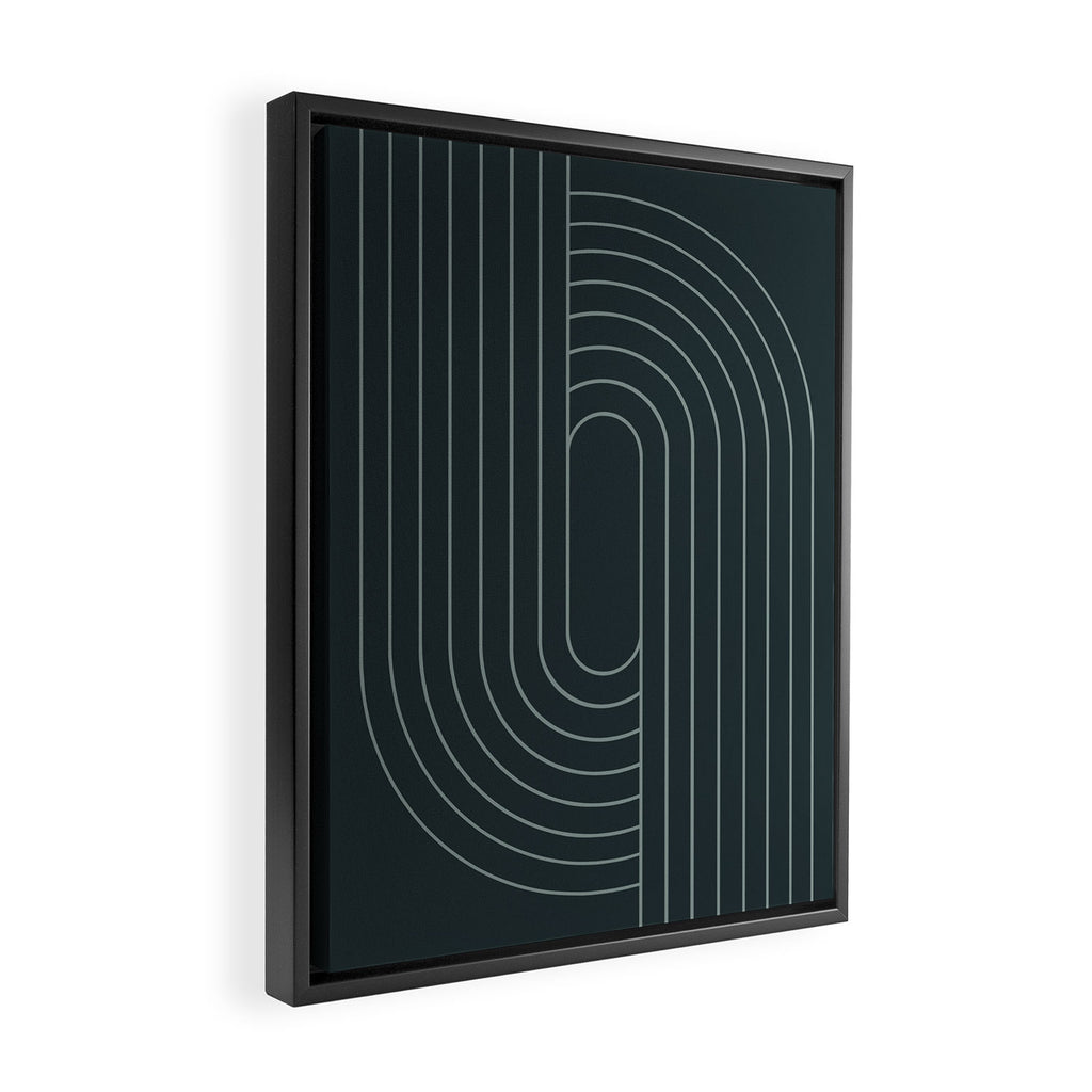 Oval Lines Abstract XXXIX Framed Canvas Print Gallery Image 2