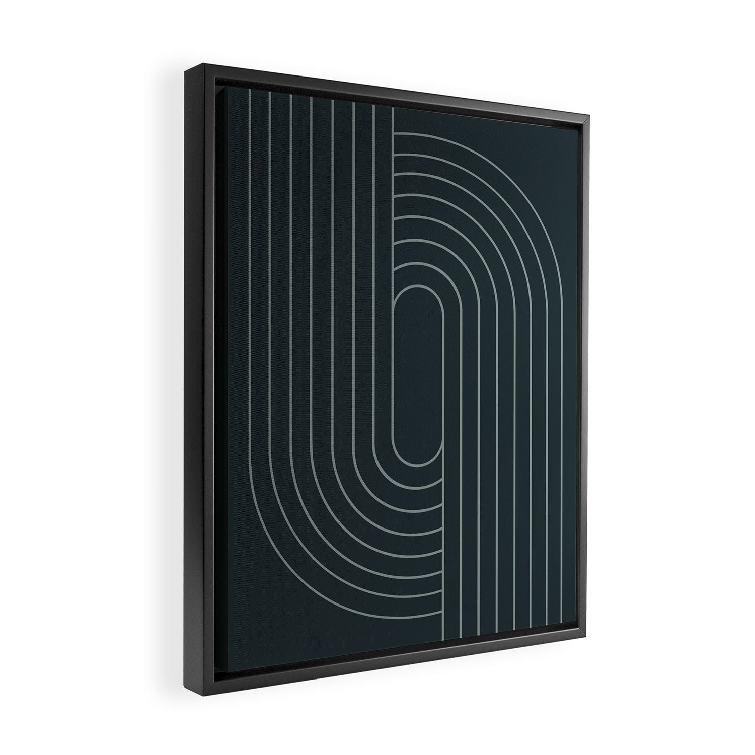 Oval Lines Abstract XXXIX Framed Canvas Print Gallery Image 2