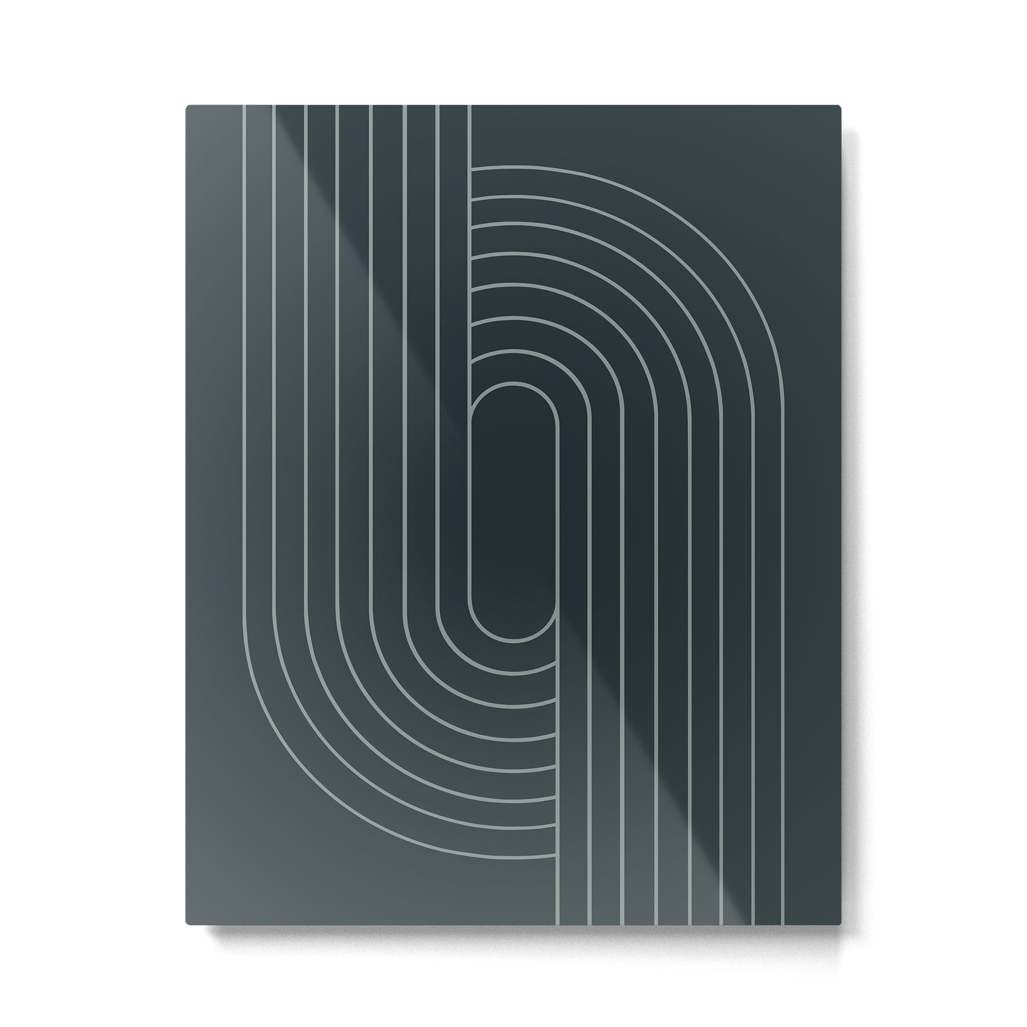 Oval Lines Abstract XXXIX Metal Print Gallery Image 4