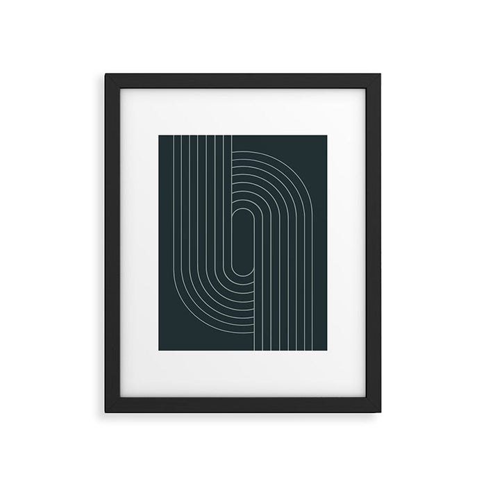 Oval Lines Abstract XXXIX Framed Art Print Gallery Image 1