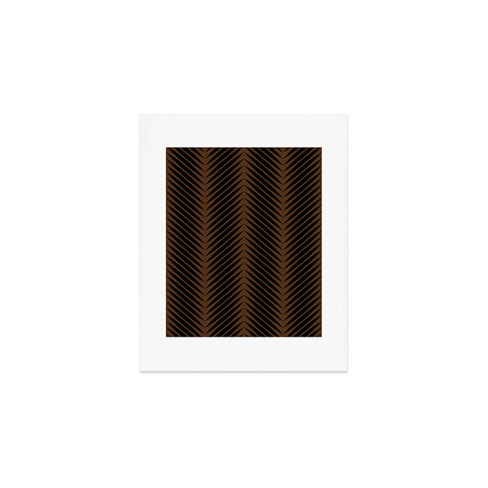 Palm Leaf Pattern - Dark Earthy Art Print Gallery Image 1