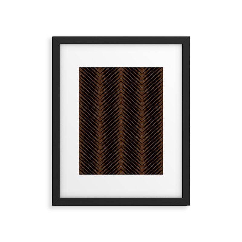 Palm Leaf Pattern - Dark Earthy Framed Art Print Gallery Image 6