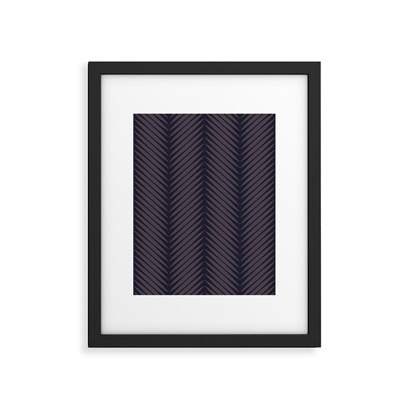 Palm Leaf Pattern - Midnight Framed Art Print Gallery Image 6