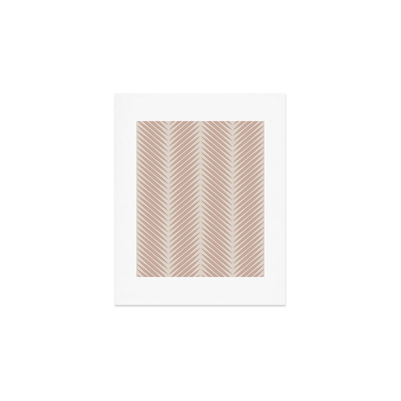 Palm Leaf Pattern - Neutral Beige Art Print Gallery Image 1