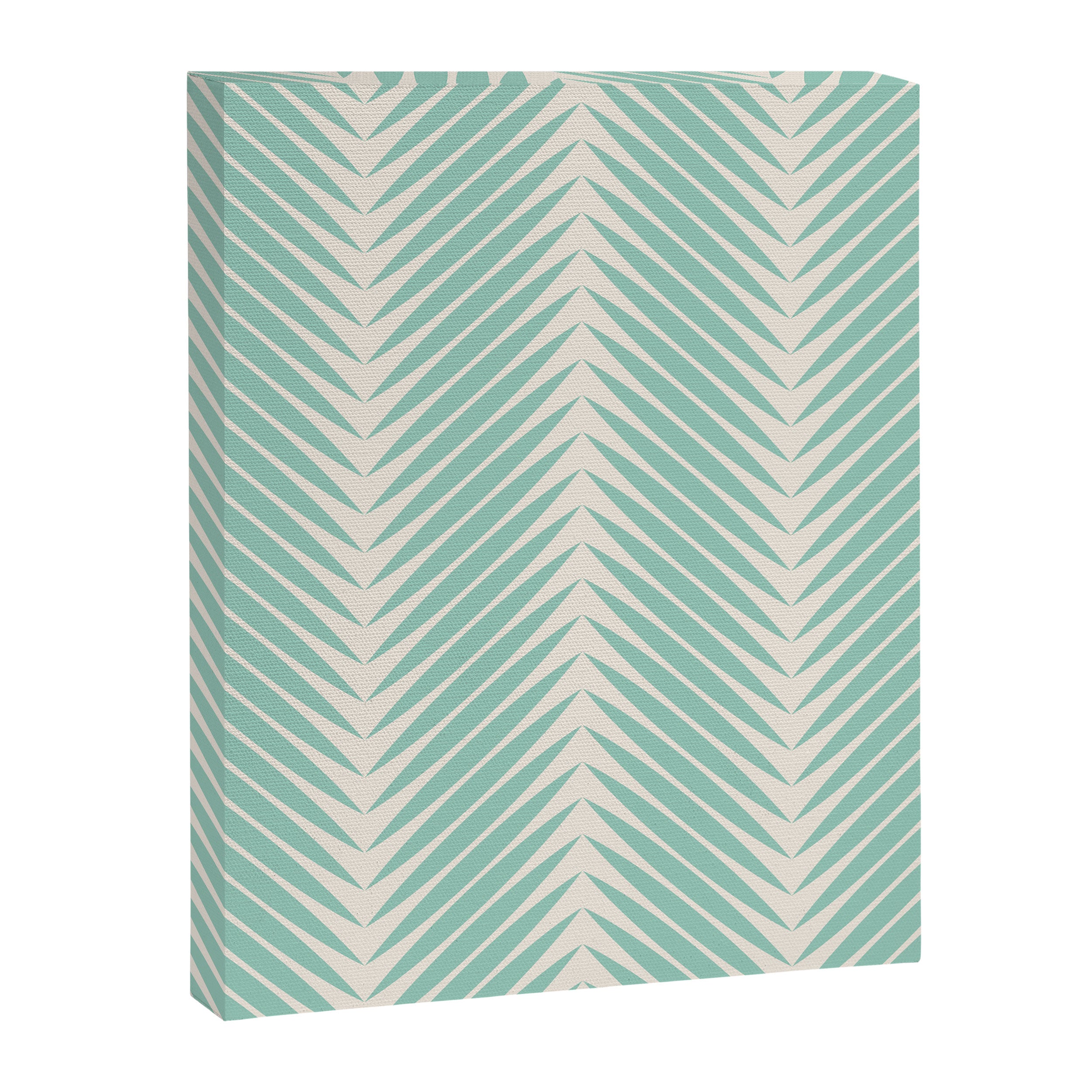 Palm Leaf Pattern - Turquoise Canvas Print Gallery Image 8