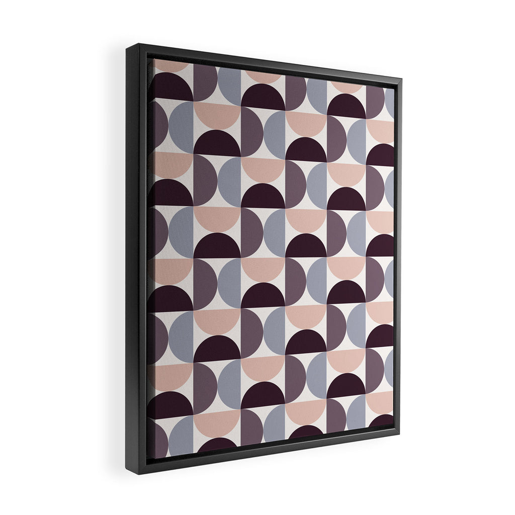 Bauhaus Mid Century Modern Geometric Pattern XIV Framed Canvas Print Gallery Image 2