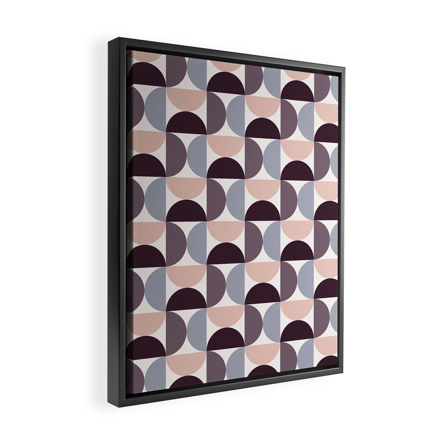 Bauhaus Mid Century Modern Geometric Pattern XIV Framed Canvas Print Gallery Image 2