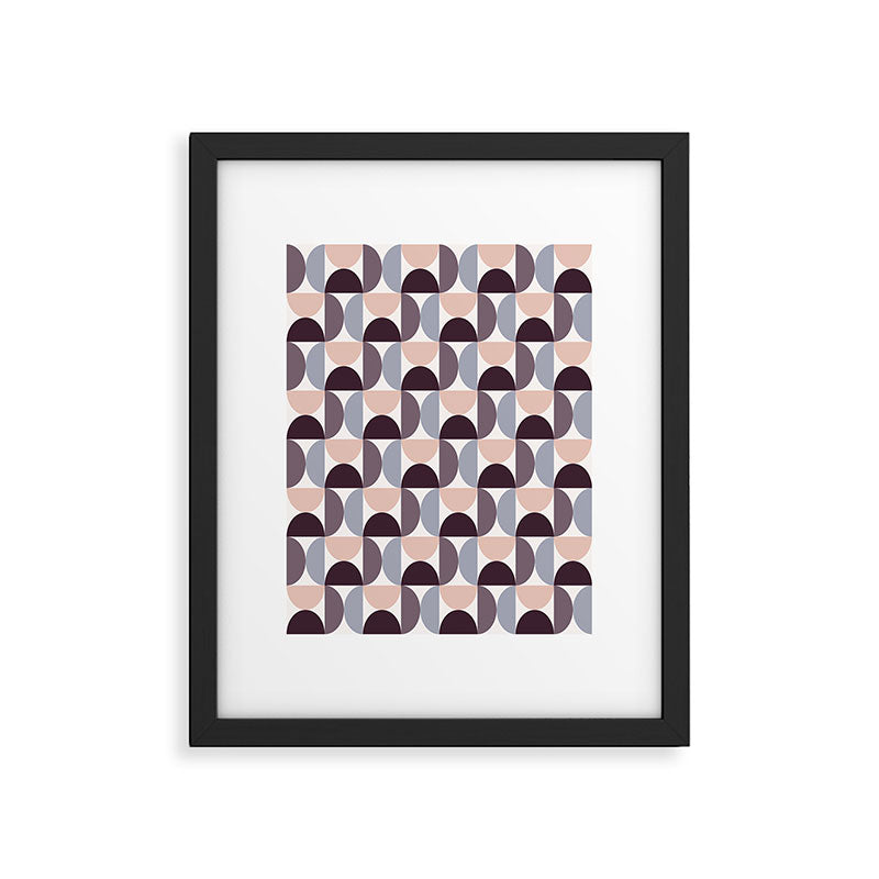 Bauhaus Mid Century Modern Geometric Pattern XIV Framed Art Print Gallery Image 4