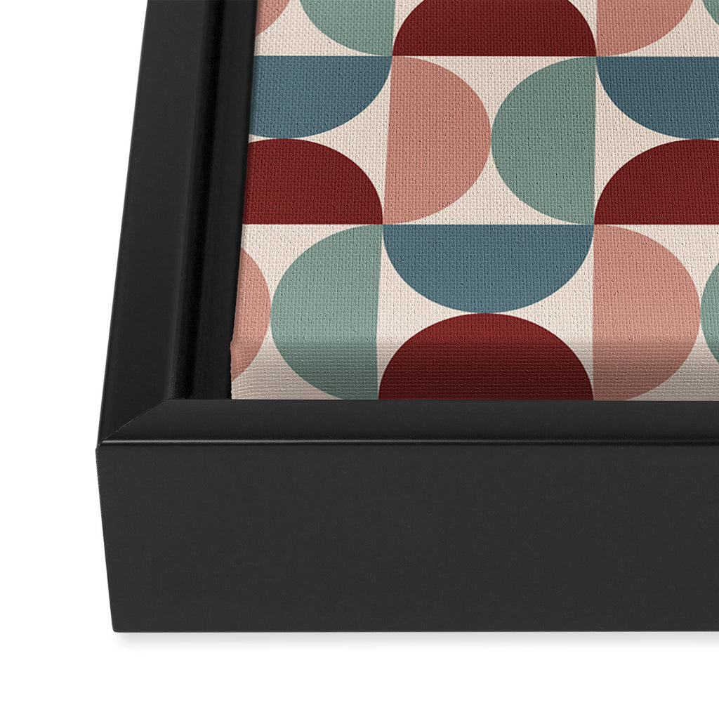Bauhaus Mid Century Modern Geometric Pattern XV Framed Canvas Print Gallery Image 3