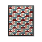 Bauhaus Mid Century Modern Geometric Pattern XV Framed Canvas Print Gallery Image 8