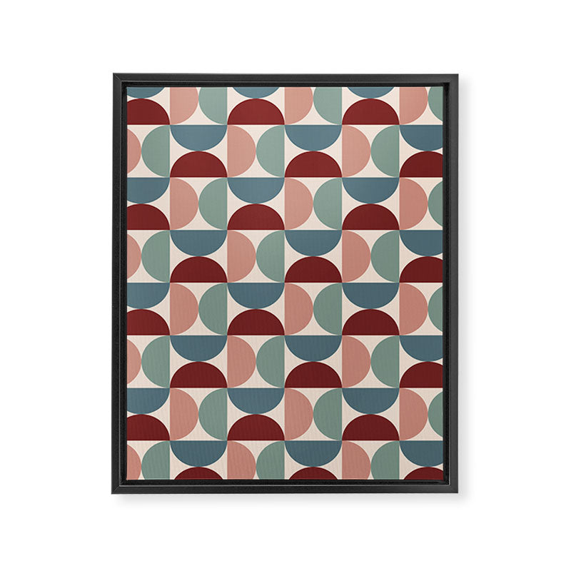 Bauhaus Mid Century Modern Geometric Pattern XV Framed Canvas Print Gallery Image 8
