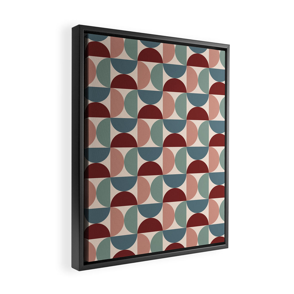 Bauhaus Mid Century Modern Geometric Pattern XV Framed Canvas Print Gallery Image 2