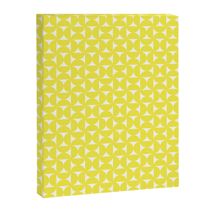Patterned Geometric Shapes CLV Bright Yellow Canvas Print Gallery Image 1