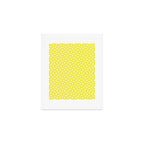 Patterned Geometric Shapes CLV Bright Yellow Art Print Gallery Image 1
