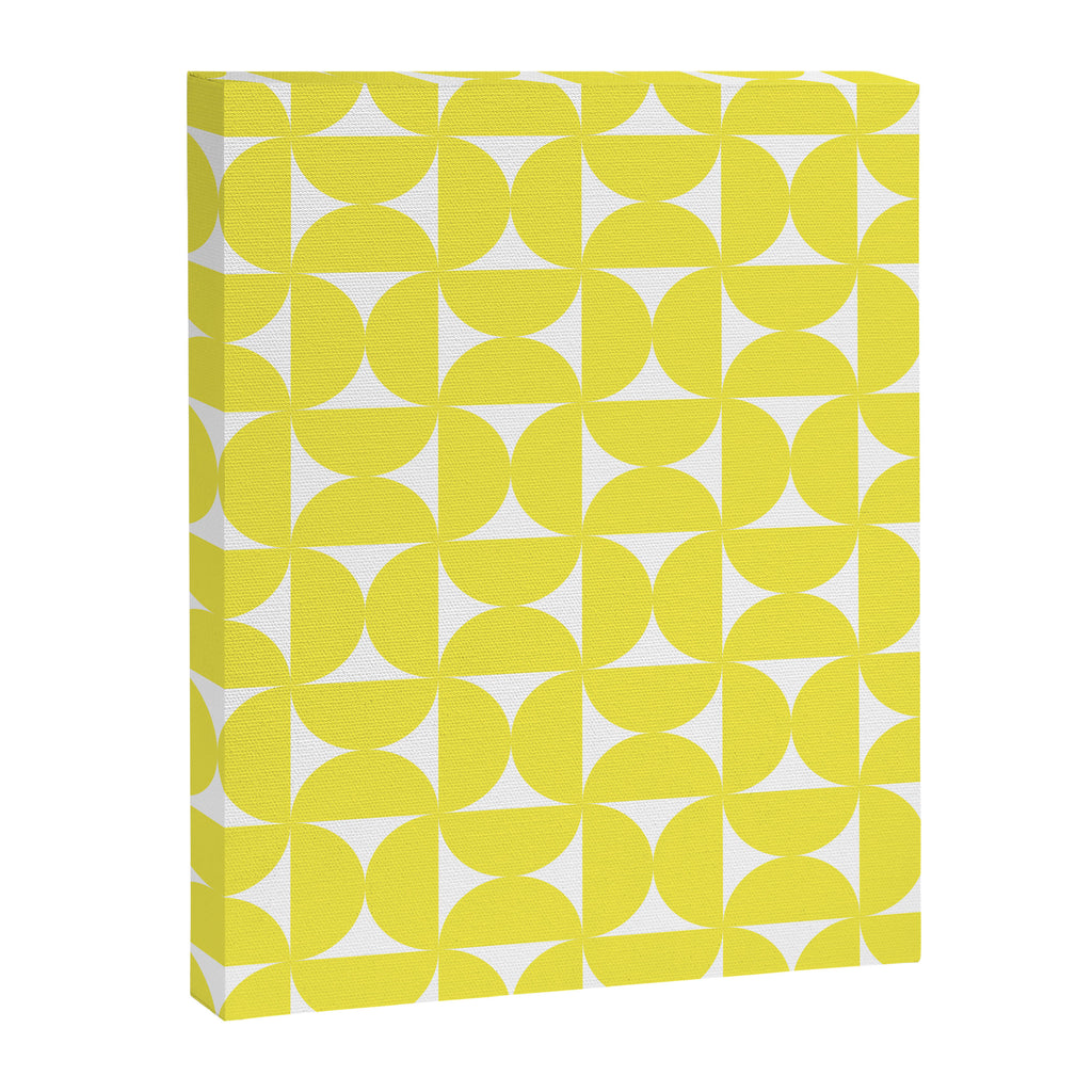 Patterned Geometric Shapes CLVI Bright Yellow Canvas Print Gallery Image 8